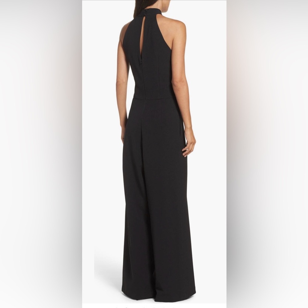 NEW w/o Tags Julia Jordan Black Halter Neck Wide Leg Jumpsuit Size 10 - Picture 6 of 12
